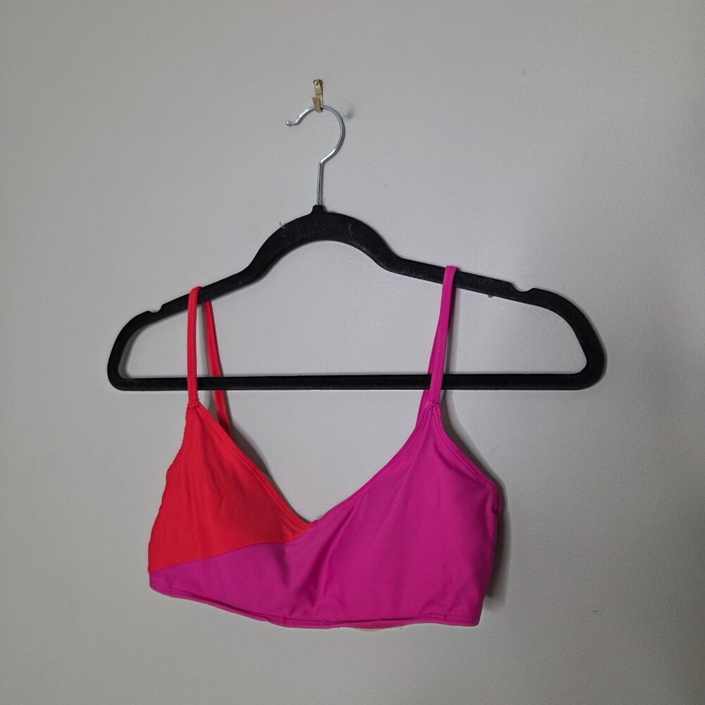 SUMMERSALT Pink Red The Marina Bikini Top